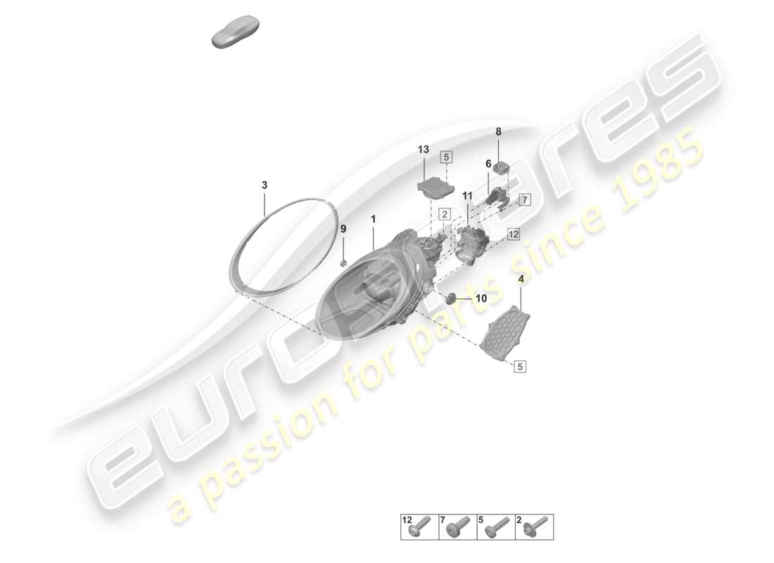 porsche 2019 (992-1) led headlight basic d - 08.07.2020>> parts diagram