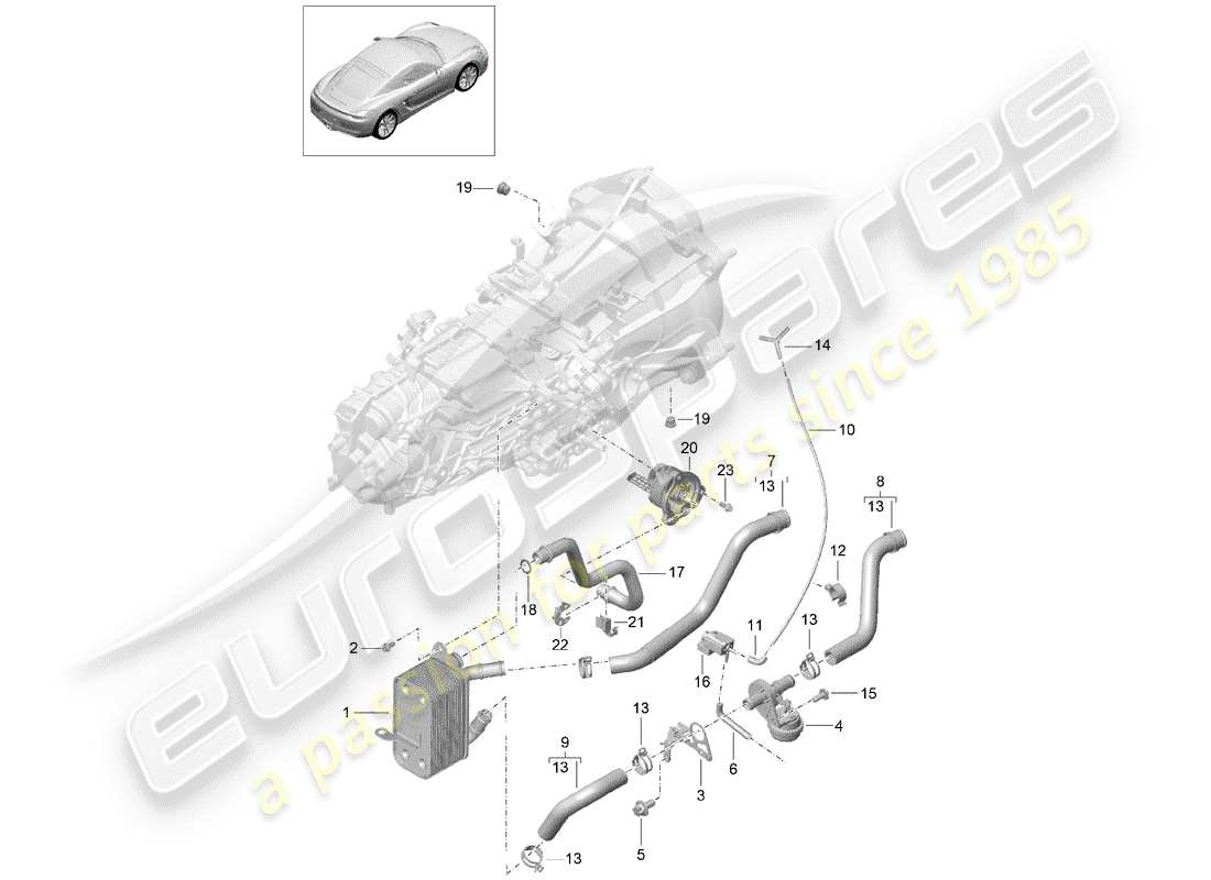 porsche 2016 (981 cayman) manual gearbox part diagram