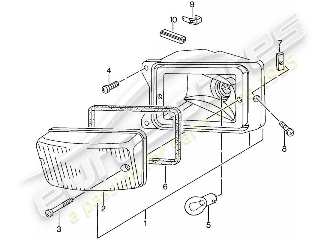 porsche 1976 (924) turn signal parts diagram