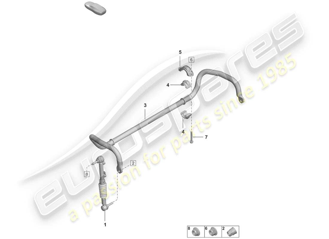 porsche 2020 (992-1) stabilizer part diagram