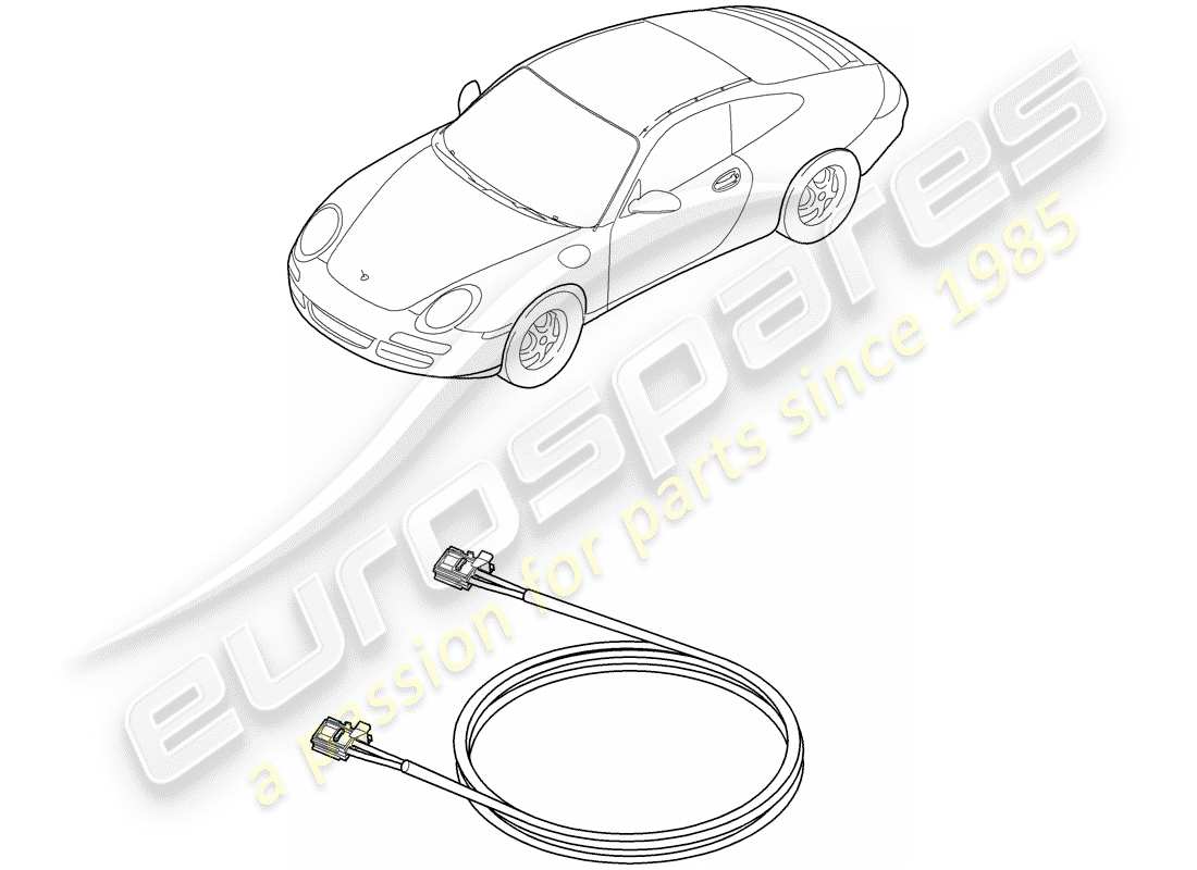 porsche 2007 (997-1) light fibre optic parts diagram