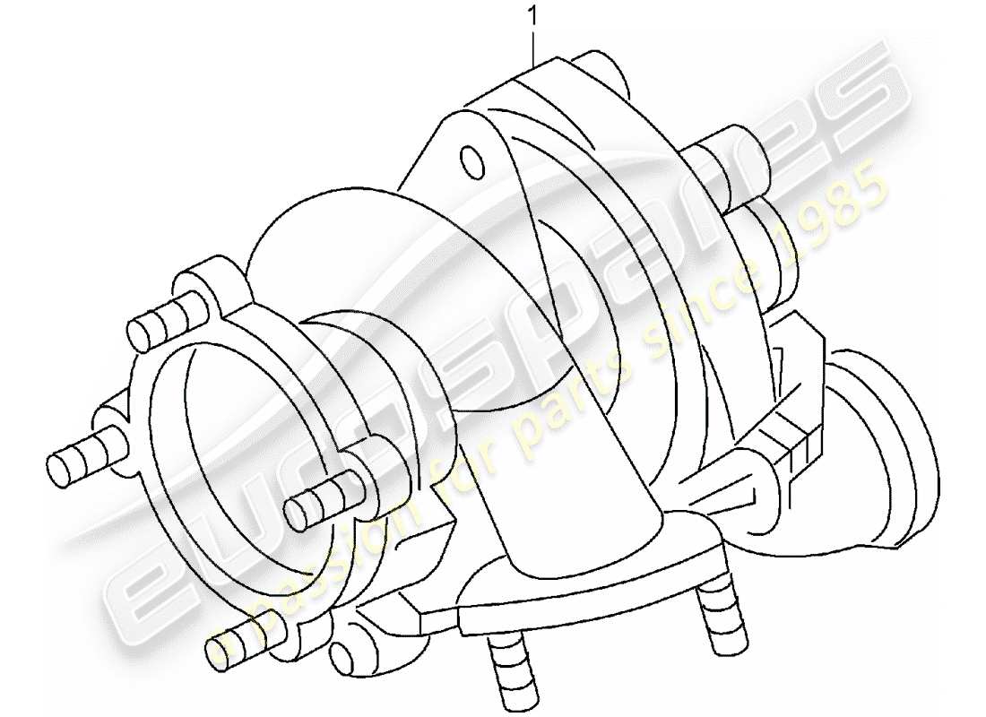 porsche replacement catalogue (2007) exhaust gas turbocharger parts diagram
