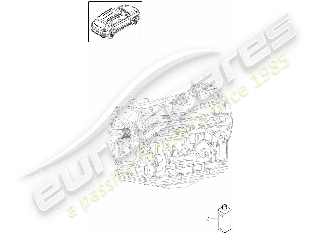 porsche 2013 (cayenne e2 92a) 8-speed automatic gearbox parts diagram