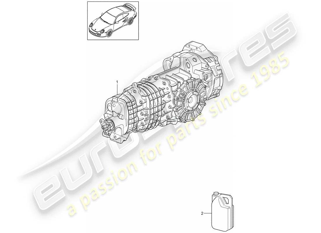 porsche 2012 (997-2 turbo / gt2 rs) replacement transmission part diagram