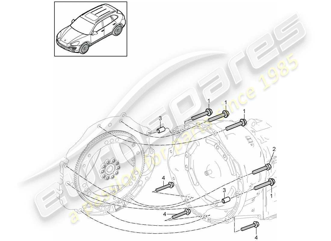 porsche 2013 (cayenne e2 92a) mounting parts for engine and parts diagram