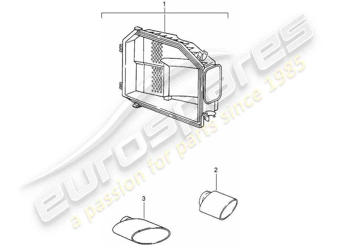 porsche 2001 (tequipment) exh.optic sound package parts diagram