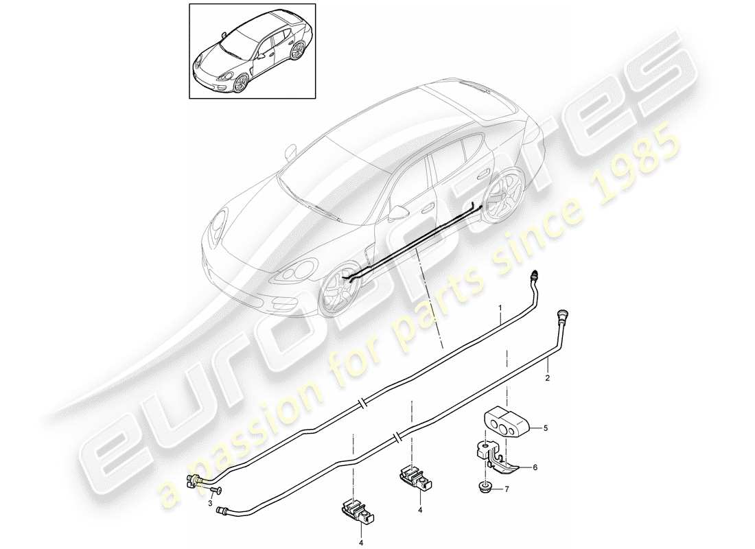porsche 2016 (panamera 970) stabilizer parts diagram