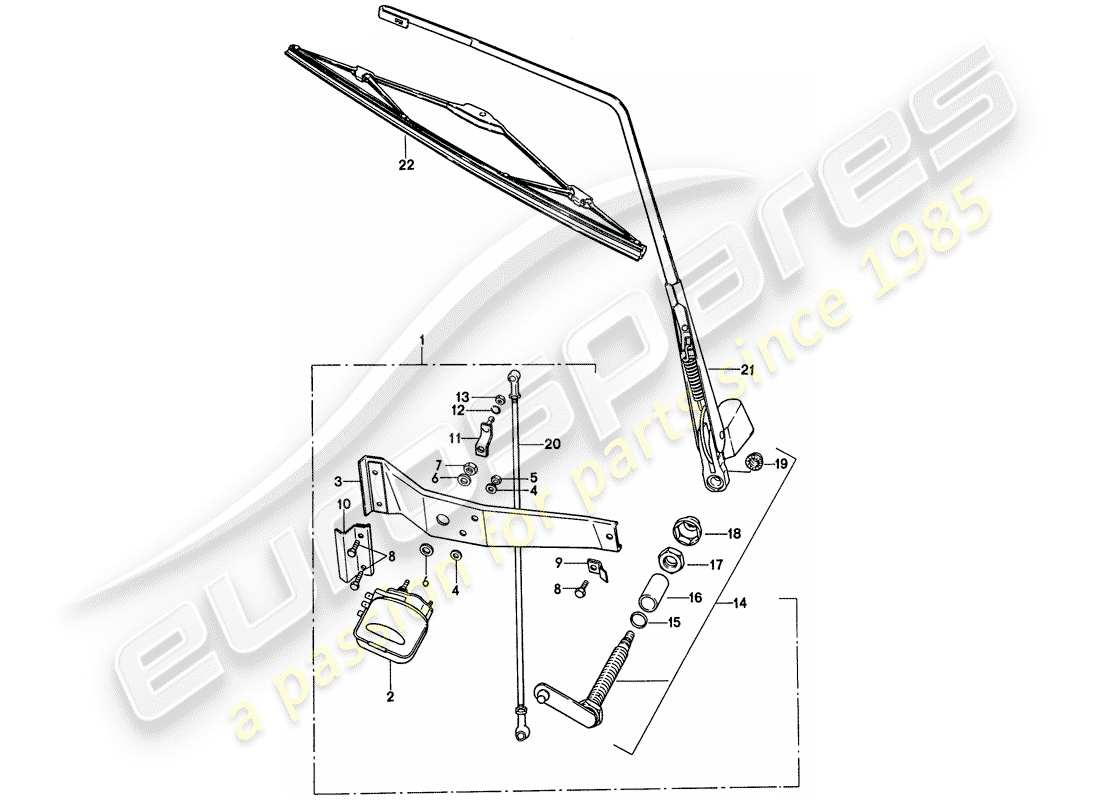 porsche 1977 (911) rear window wiper - d - mj 1976>> part diagram