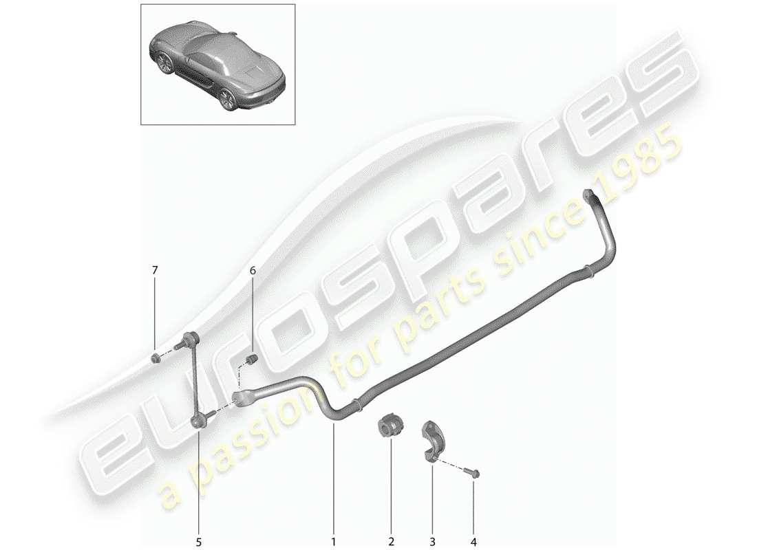 porsche 2012 (981 boxster) stabilizer part diagram