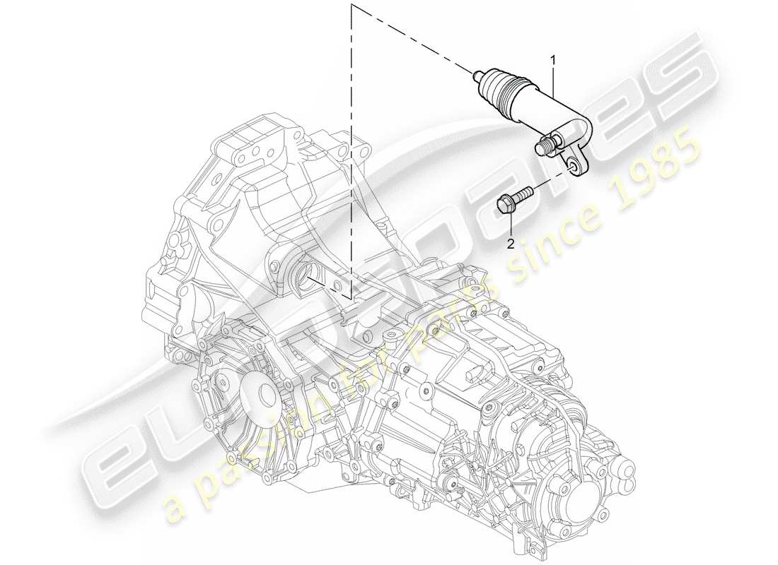 porsche 2008 (987 boxster) clutch release parts diagram