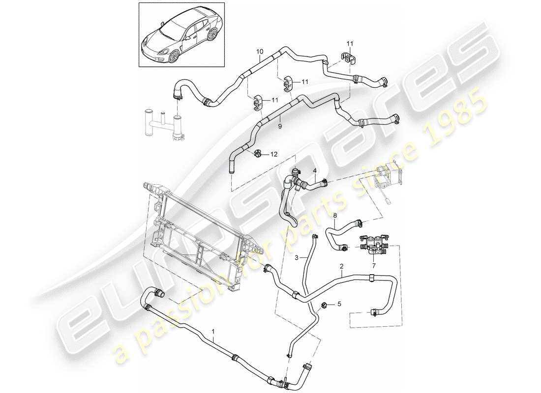 porsche 2011 (panamera 970) hybrid part diagram