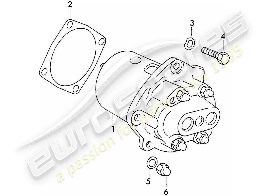 porsche 1963 (356b/356c) oil pump part diagram