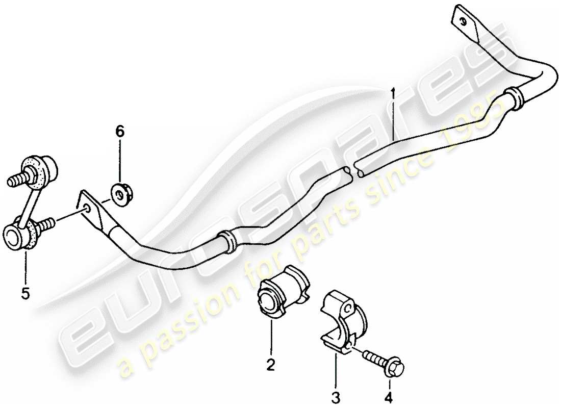 porsche 2002 (996) stabilizer part diagram