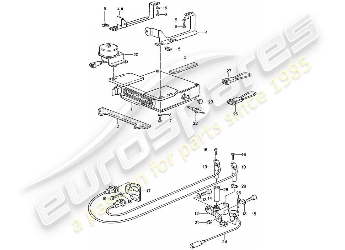 porsche 1987 (924s) engine electrics 2 parts diagram