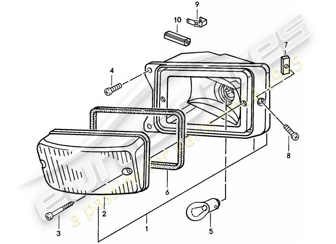 porsche 1987 (924s) turn signal part diagram