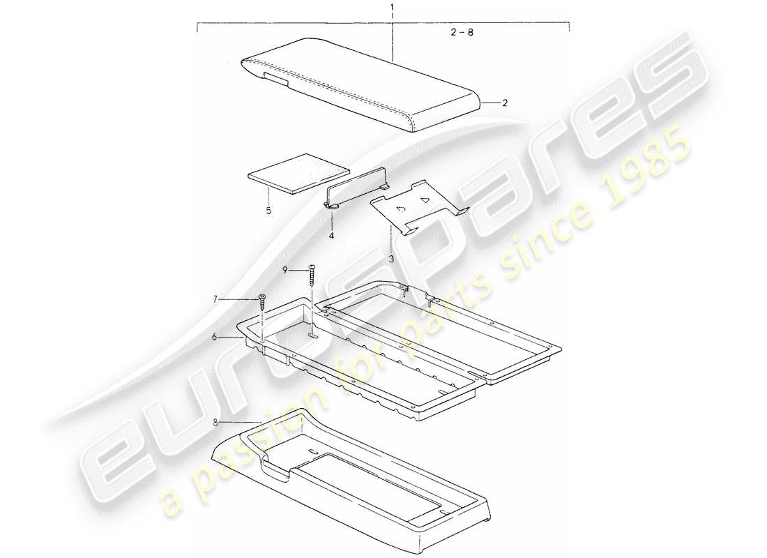 porsche 1989 (928) cassette holder part diagram