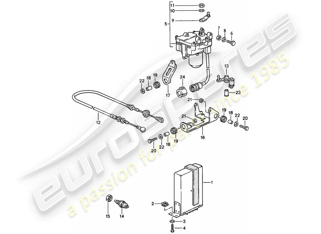 porsche 1984 (944) cruise control system parts diagram