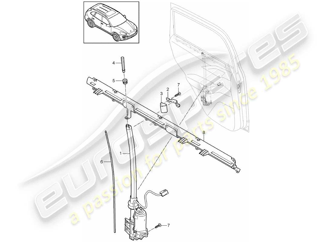 porsche 2016 (cayenne e2 92a) blind part diagram