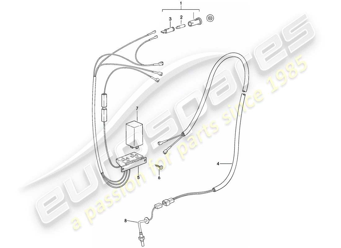 porsche 1985 (911) emission control part diagram