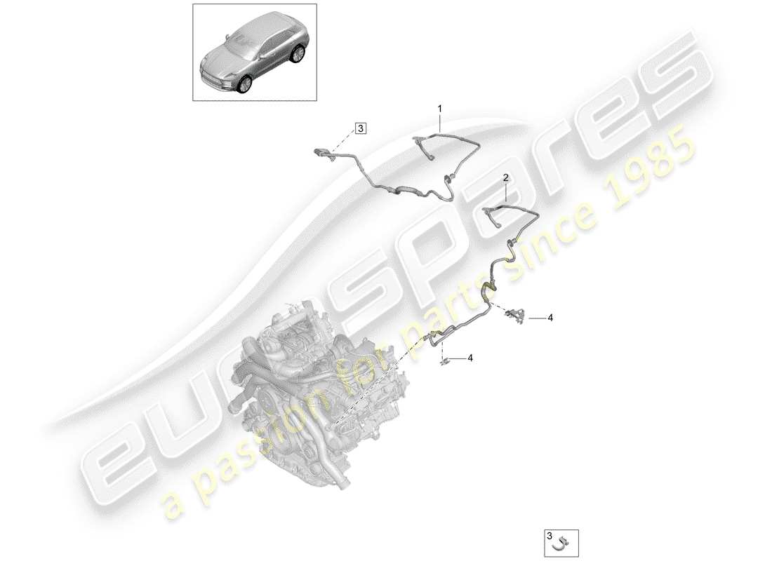 porsche 2020 (macan) vacuum line part diagram