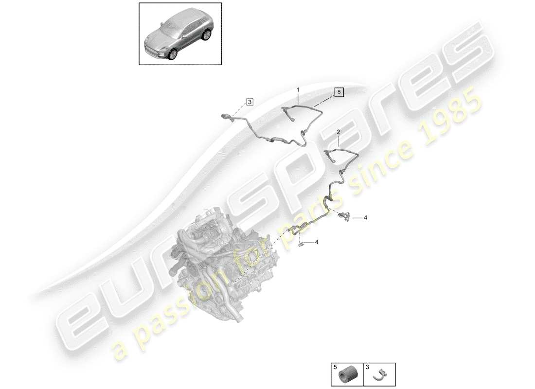 porsche 2019 (macan) vacuum line part diagram