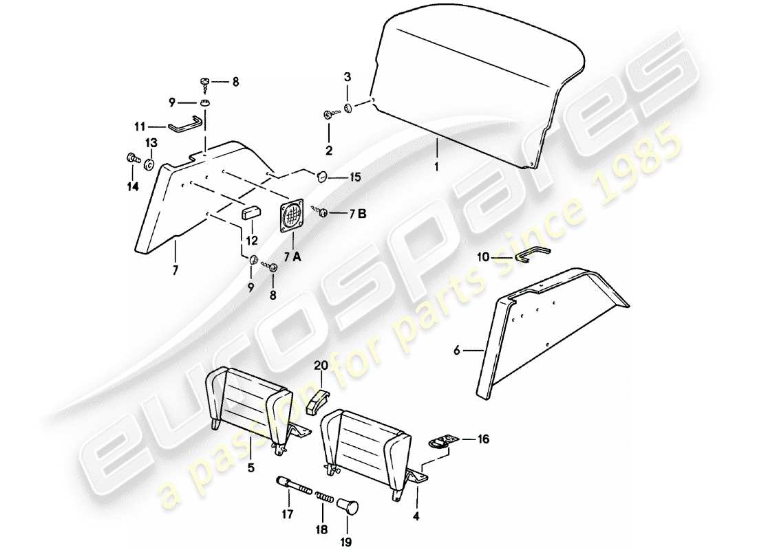 porsche 1978 (911) interior equipment part diagram