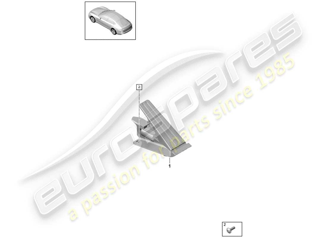 porsche 2020 (panamera 971-1) brake and acc. pedal assembly parts diagram