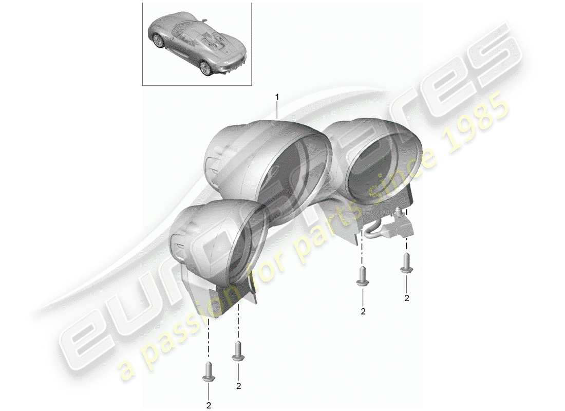 porsche 2015 (918 spyder) instruments part diagram
