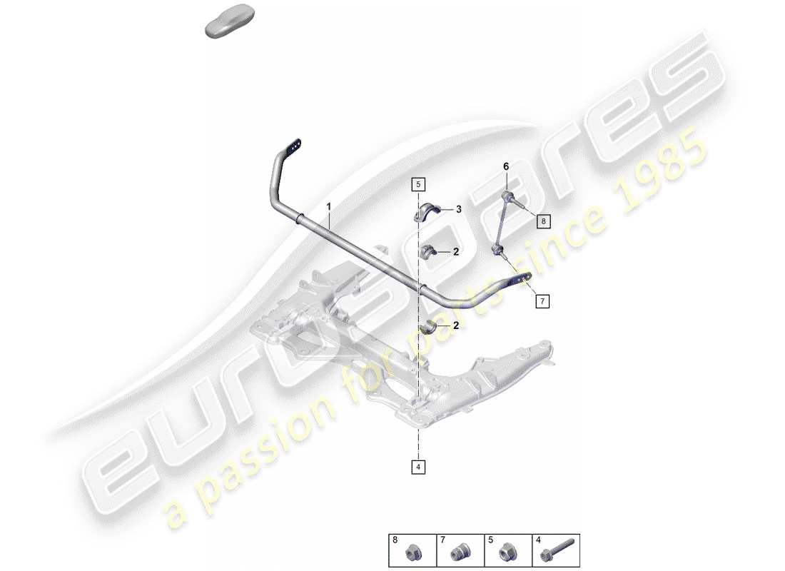 porsche 2020 (718 boxster spyder) stabilizer part diagram