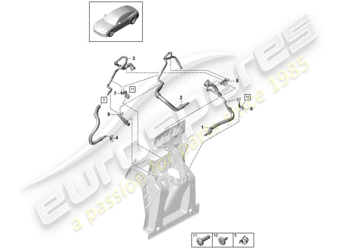 porsche 2019 (panamera 971-1) fuel line part diagram