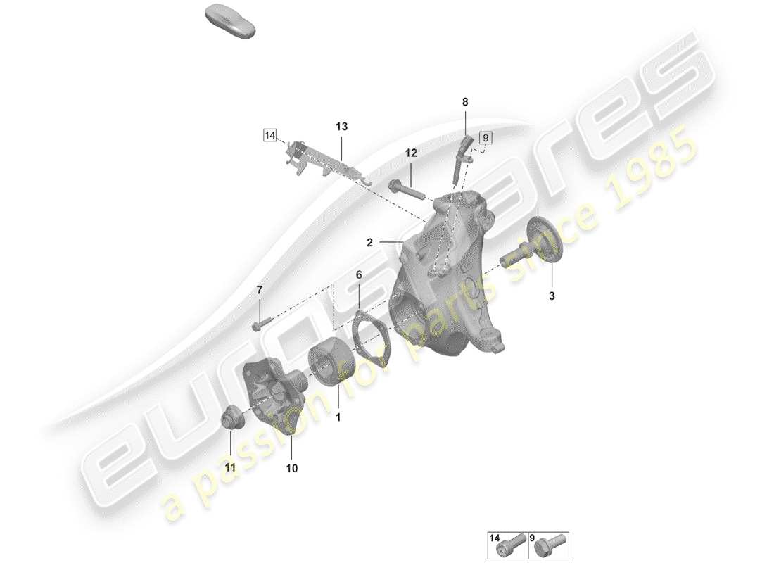 porsche 2019 (992-1) wheel carrier parts diagram
