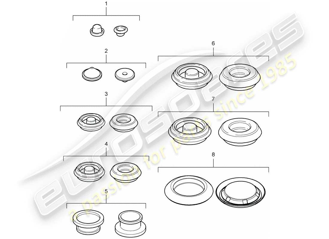 porsche 2009 997-2 turbo / gt2 plug part diagram