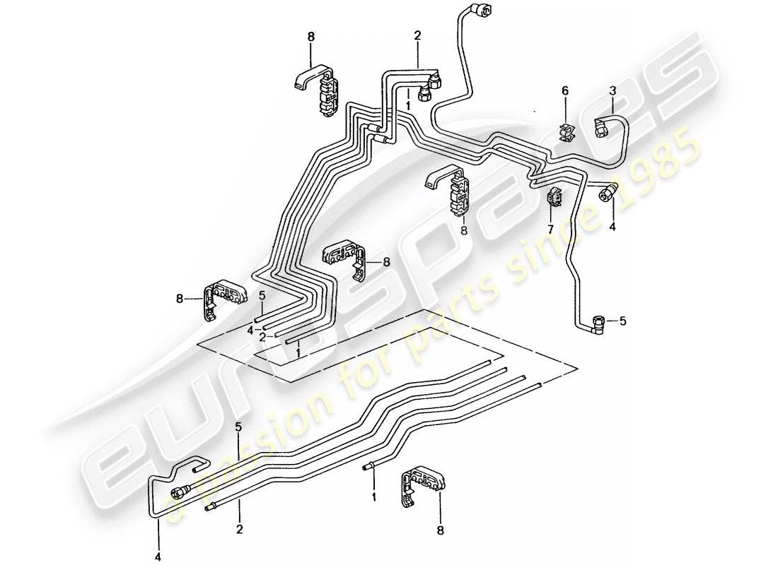porsche 2003 (996 gt3) fuel system parts diagram