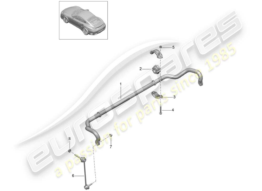 porsche 2019 (991-2 turbo) stabilizer part diagram