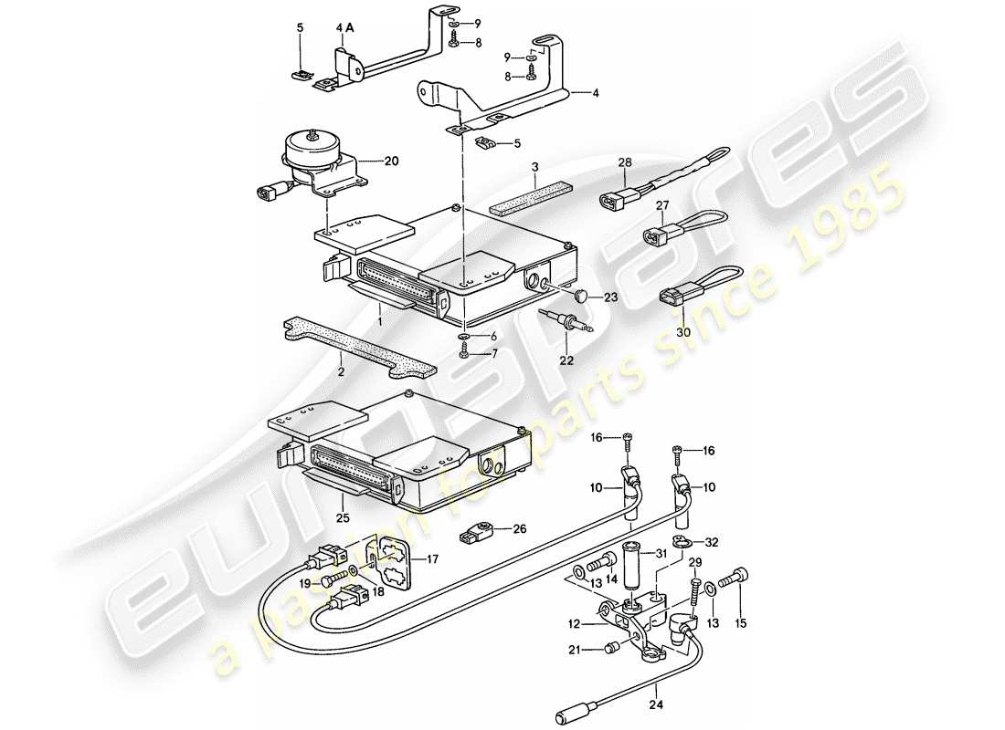 porsche 1986 (944) engine electrics 2 parts diagram