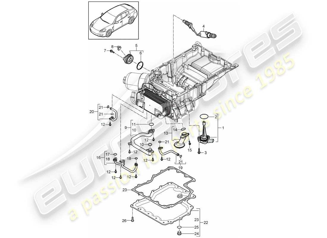 porsche panamera 970 (2016) intake manifold part diagram