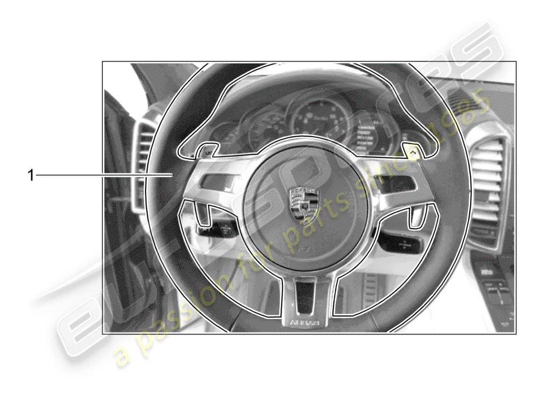 porsche 2006 (tequipment cayenne) sports steering wheel part diagram