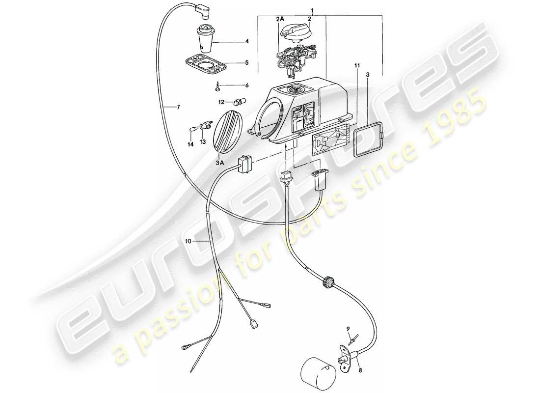 porsche 1981 (911) heater - automatic part diagram