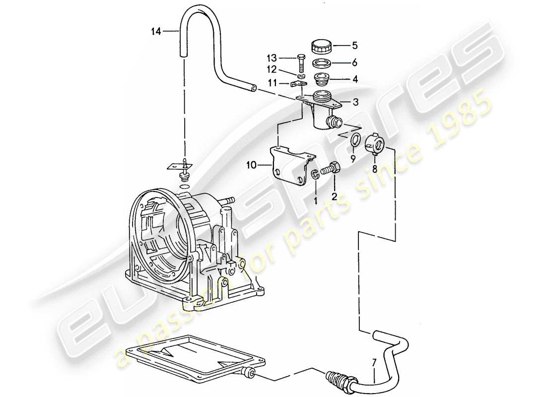 porsche 1989 (944) oil inlet - for - automatic transmission - d >> - mj 1989 part diagram