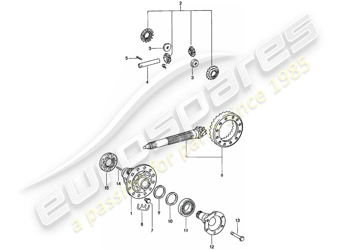 porsche 1983 (911) differential part diagram