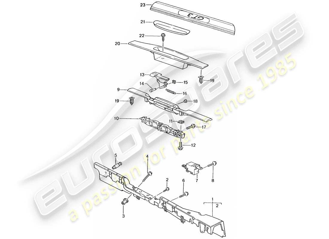porsche 2003 (996 gt3) lining - sill parts diagram