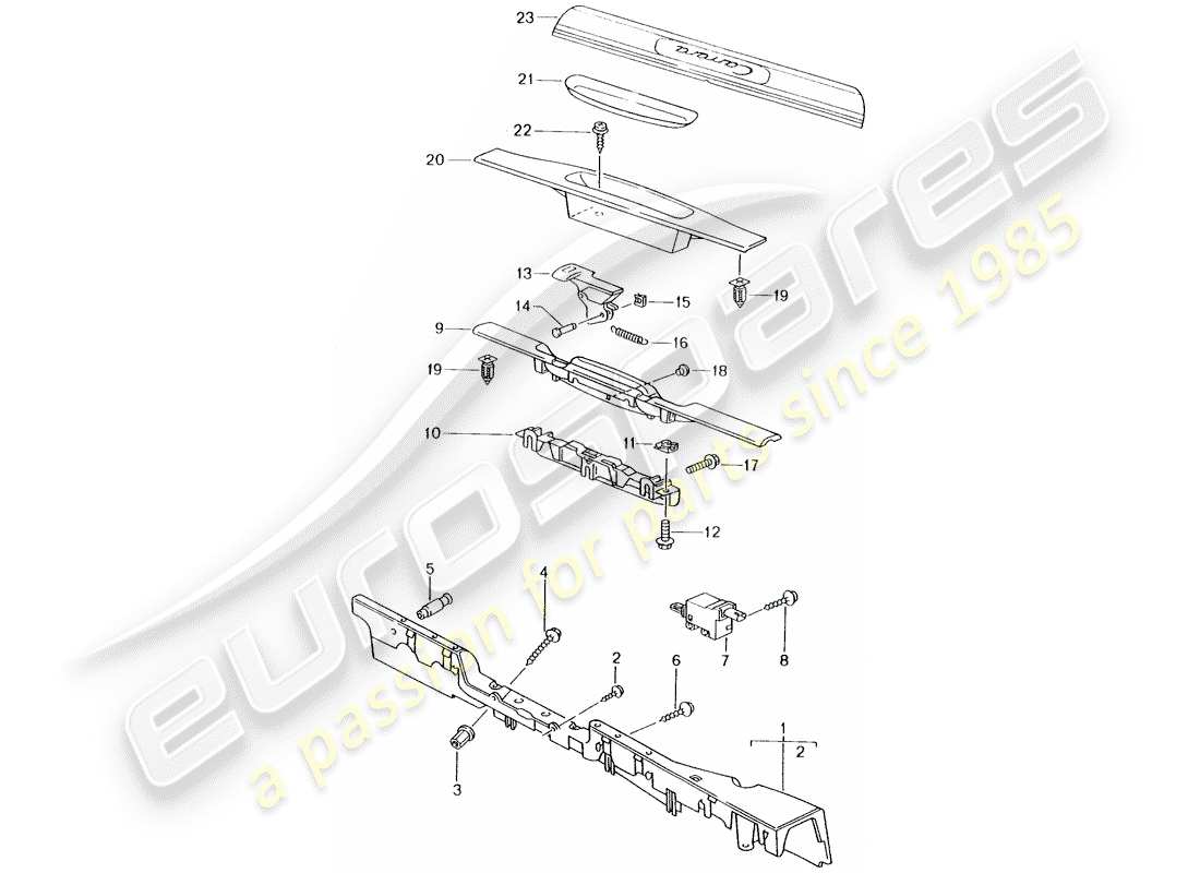 porsche 2000 (996) lining - sill part diagram