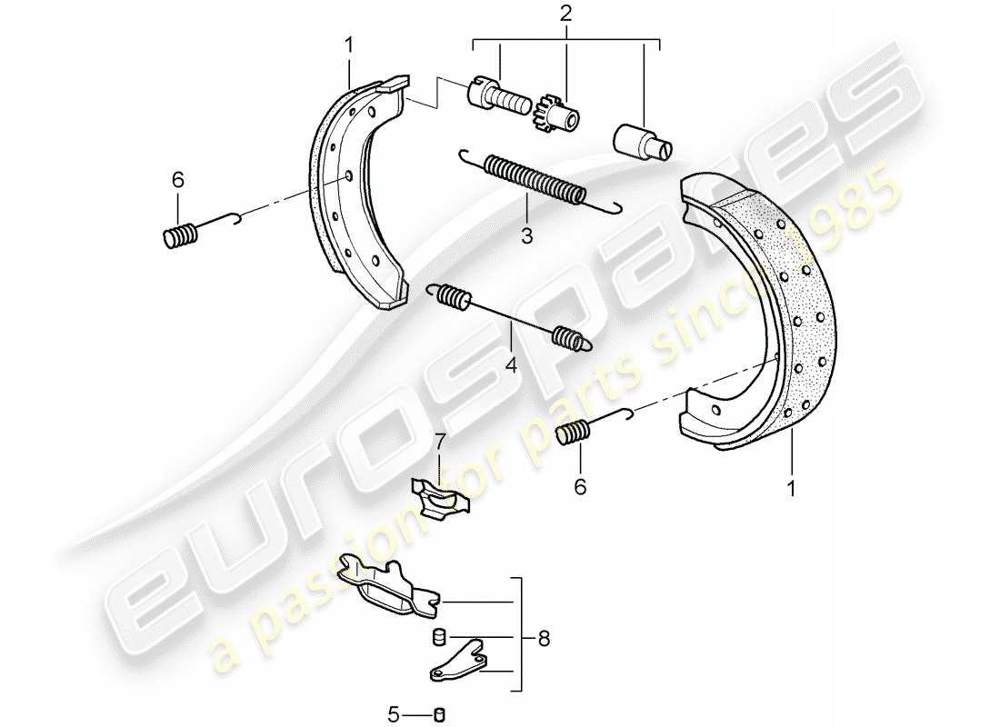 porsche 2009 997-2 turbo / gt2 handbrake part diagram