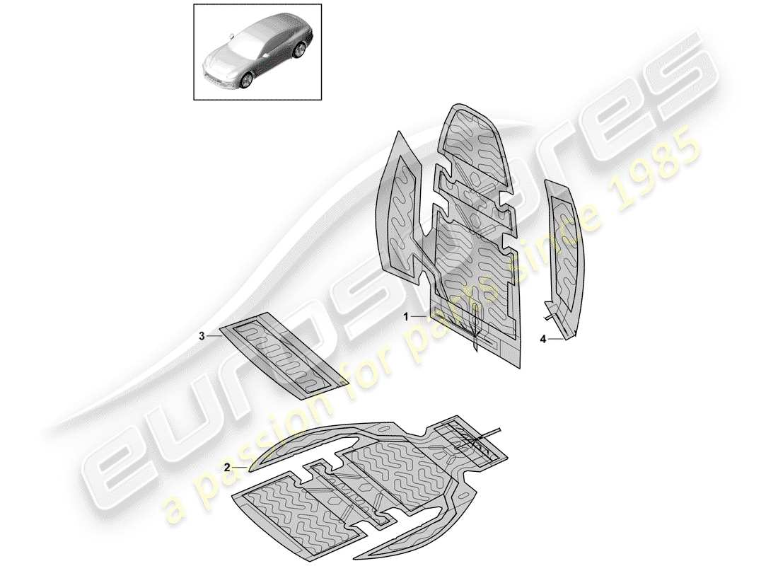 porsche 2019 (panamera 971-1) heater element part diagram