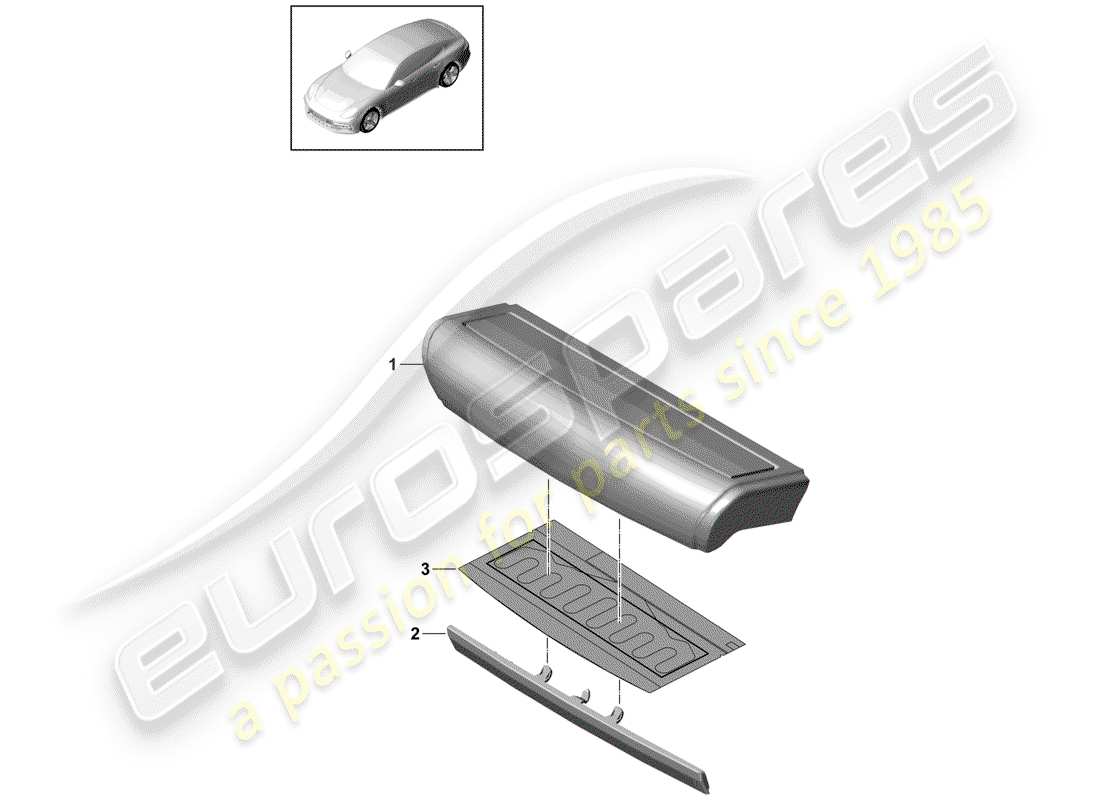 porsche 2018 (panamera 971-1) seat cushion part diagram