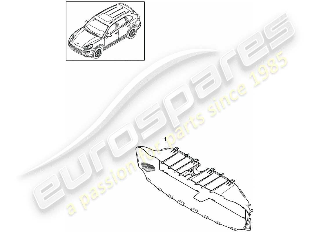 porsche 2018 (cayenne e2 92a) air duct parts diagram