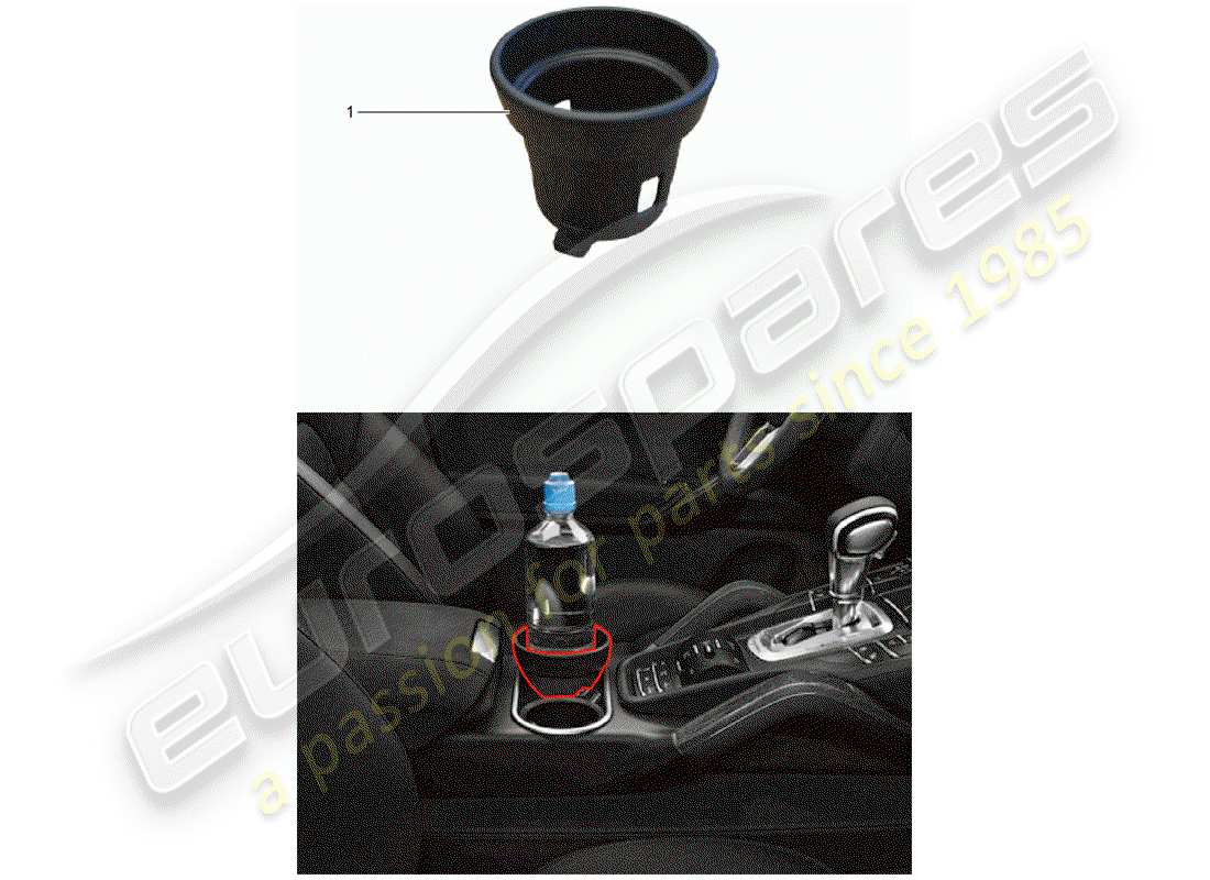 porsche 2006 (tequipment cayenne) cup holder part diagram