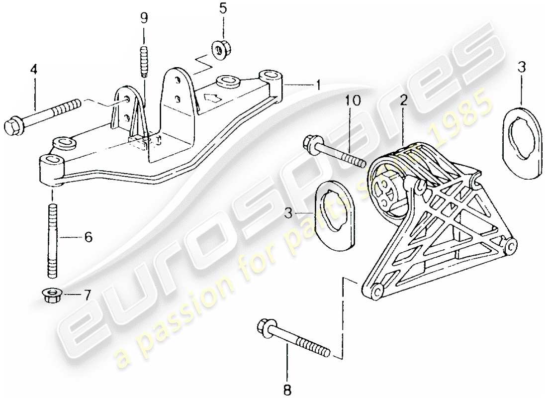 porsche 1998 (986 boxster) engine lifting tackle part diagram