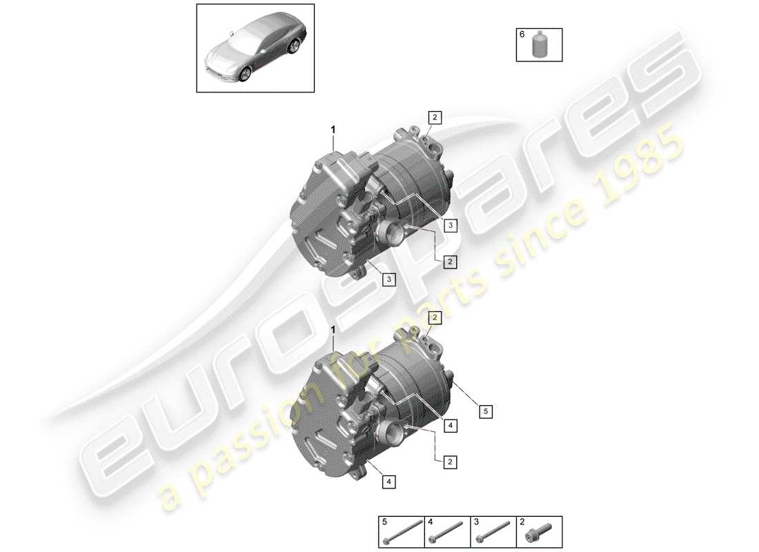 porsche 2020 (panamera 971-1) air conditioner part diagram