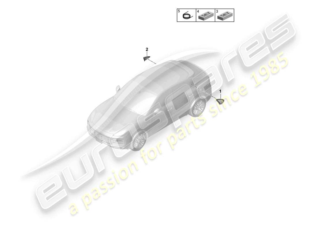 porsche 2020 (cayenne e3 9ya/9yb) side window rear coupe parts diagram